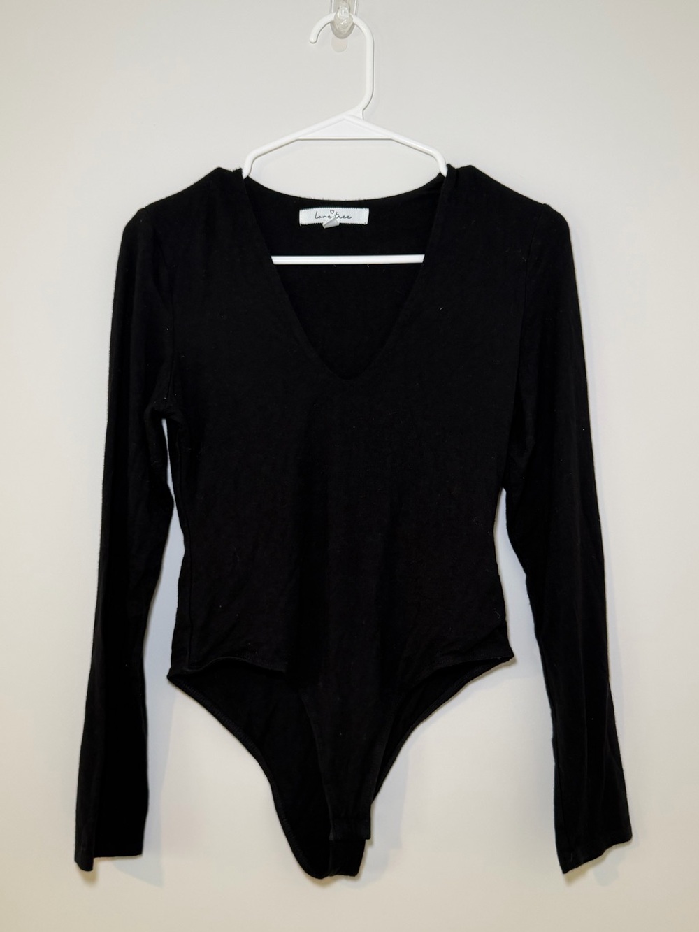LOVE TREE Black Long Sleeve Bodysuit Women’s Medium